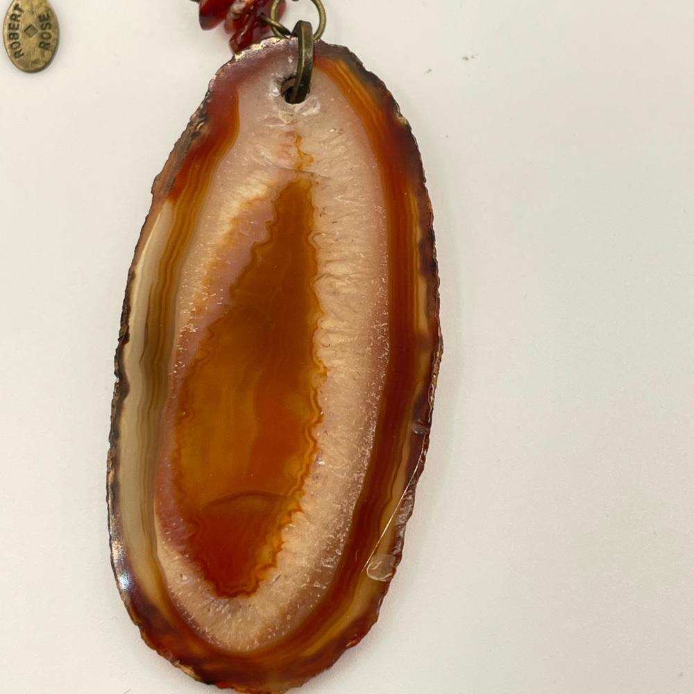 Rover Rose Amber Agate necklace